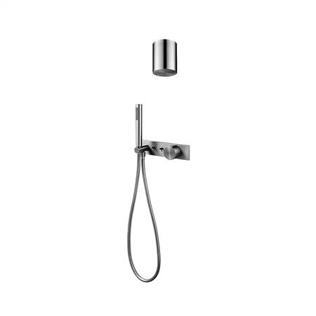 Two-function concealed shower head